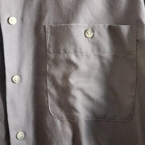 Yves Saint Laurent Shirt Mens Large Button Up Dress Wrinkle Resistant Pocket - Picture 2 of 8